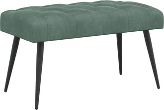 vidaXL Banco Con Tapicer&iacute;a Con Botones Verde Mar 80 X 40 X 46 Cm Vidaxl