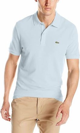 Lacoste Short Sleeve Classic Pique Polo Shirt In Rill Light Blue