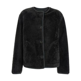 Arma Lucine Reversible Crewneck Jacket - female - Arma - Faux Fur & Shearling Jackets - Green - S - Jackets