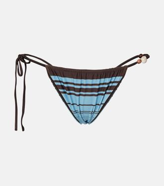 Sir. Slip bikini Rioja a righe con perline