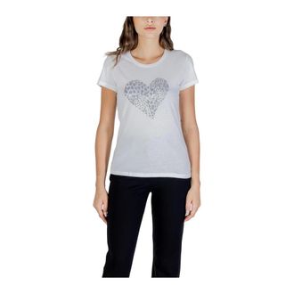 Liu Jo White Printed Round Neck T-shirt