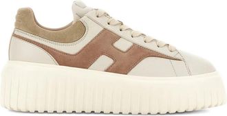 Hogan H-Stripes Leather And Suede Sneakers Shoes