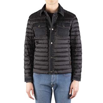 Moorer MenS Black Mixed Fabric Jacket, Size 52