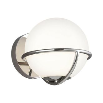 Loops Wall Light Sconce Highly Polished Nickel Finish LED G9 3.5W Bulb d00588 in Metallics