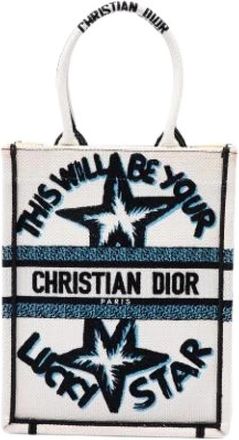 Dior Pre-owned Canvas Tote Bag - Dames - Vintage Shopper - Wit - ONE Size - Vintage