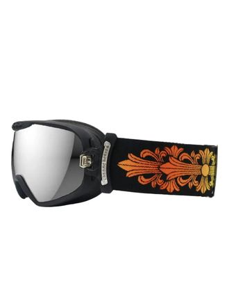 Chrome Hearts Skibril met spiegelglazen - Zwart
