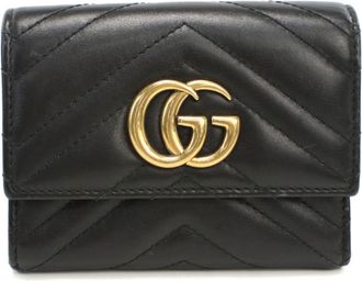 Gucci Black Quilting Wallet (Tri-Fold) (Pre-Owned)