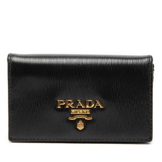 Prada Black Leather Coin Purse/Coin Case (Pre-Owned)