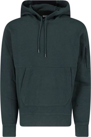 C.P. Company Green Diagonal Raised Cotton Hoodie