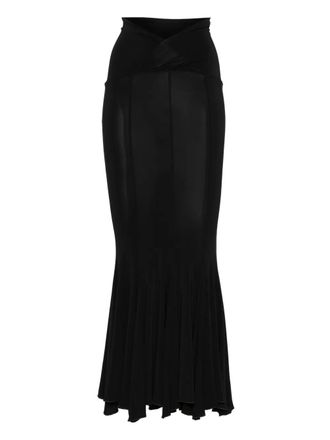 Nensi Dojaka panelled maxi skirt - women - Elastane/Viscose - M - Black