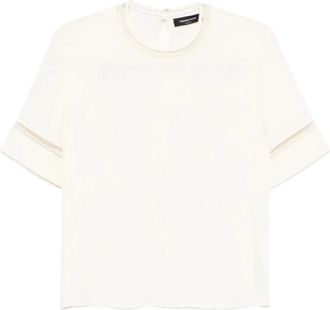 Fabiana Filippi Crepe de Chine Top - Dames - Blouses - Wit - S - Overhemden