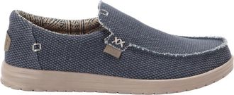 Hey Dude Diepblauwe Gevlochten Mikka Schoenen - Heren - Loafers - Blauw - 42 EU - Schoenen