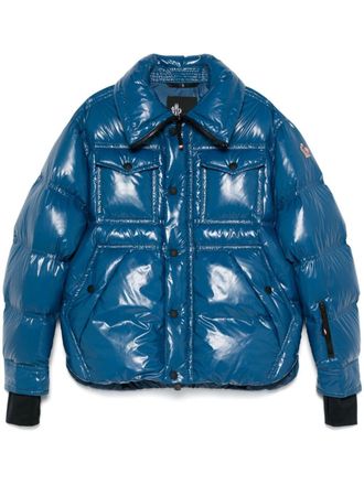Moncler Tecka jacket - men - Polyamide/Goose Down/Polyester/Goose Feather - 2 - Blue
