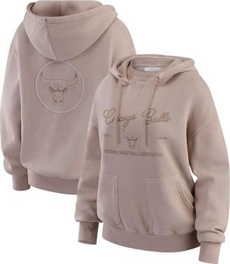 WEAR by Erin Andrews Womens WEAR by Erin Andrews Tan Chicago Bulls Washed Pullover Crewdie at Nordstrom, Size Medium
