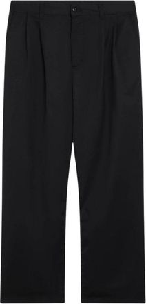 Carhartt Work in Progress Gekreukte Werkbroek - Heren - Straight fit broeken - Zwart - W33 - Broeken
