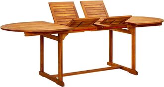 vidaXL Vidaxl - Mesa De Comedor Jard&iacute;n Madera Maciza Acacia (160-240)x100x75 Cm
