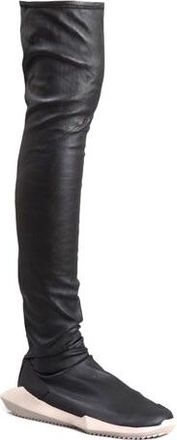 Rick Owens x Adidas Black Leather Over the Knee Trainers Size 38