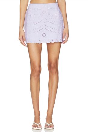 Karina Grimaldi Elin Embroidered Skort In Lavender