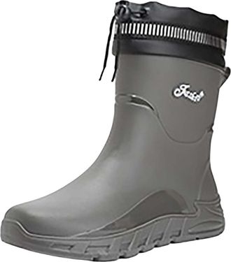 Generic Men Rain Casual Shoes Short On Boots Water Ankle Outdoor Fashion Mens Casual Shoes Rain Boot Size 14 (Grey, 6.5)