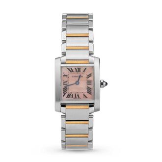 Cartier Pre-owned Cartier Tank Francaise Pink Motherof Pearl Dial Ladies Watch W51027Q4