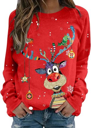 Generic Nuoke christmas jumper 2025, ladies christmas t shirt, womens jumper, sparkly jumpers, ladies jumpers size 12, womens xmas tops, xmas tshirt for women