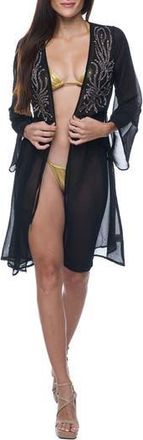 Ranee’s Net Embellished Cover-Up Duster in Black at Nordstrom Rack
