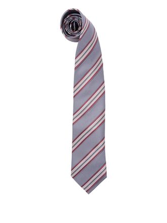 Brunello Cucinelli striped silk tie - C004 MEDIUM GREY