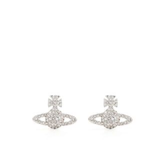 Vivienne Westwood Grace Bas Relief Stud Earrings - Dames - Oorbellen - Grijs - ONE Size - Accessoires
