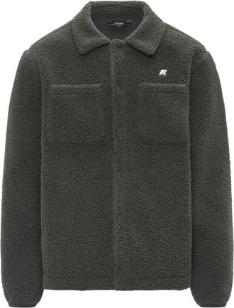 K-Way Cameron Grey Sherpa Polar Fleece Jacket