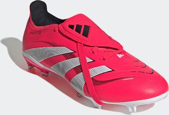 adidas Fussballschuh ADIDAS PERFORMANCE PREDATOR LEAGUE FOLD-OVER TONGUE FG/MG, Gr. 46, rot (lucid rot, cloud wei&szlig;, core schwarz), Synthetik, Schuhe Fussball