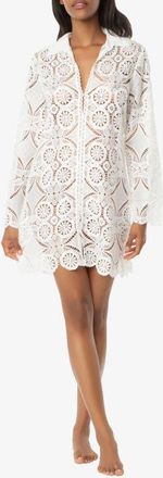 Helen Jon Lace Button Front Dress in Lace Crochet at Nordstrom, Size X-Large