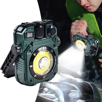 OEM L&aacute;mpara Led De 2 Luces, Draagbare Zonne Zaklampen (13 X 9,8 Cm), 5 Modos, Oplaadbare Kamperlampen, Krachtig Licht Voor Stroomuitval, Bouwplaatsen, Vis