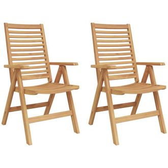 vidaXL Sillas De Jard&iacute;n Plegable Marr&oacute;n 52 X 64.5 X 108 Cm Vidaxl