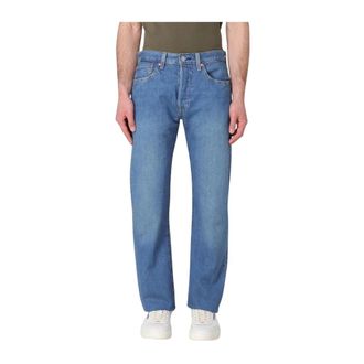 Levi's Straight Jeans, male, Blue, Size: W34 501 Regular Fit Jeans