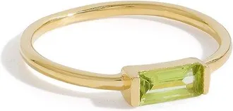 Tiramisu Plated 0.45 Ct. Tw. Peridot Solitaire Ring