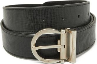 Ferragamo Cintura in pelle zigrinata - Nero