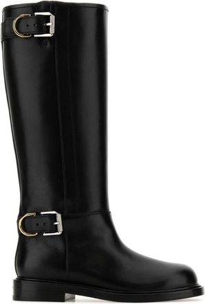 Givenchy Black Buckled Leather Boots
