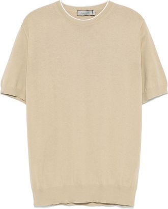 Canali fine-knit T-shirt - Neutrals