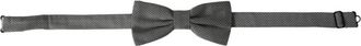 Dolce & Gabbana Grijze Zijden Gestreepte Verstelbare Hals Mannen Vlinderdas - Heren - Accessoires - Grijs - ONE Size - Accessoires