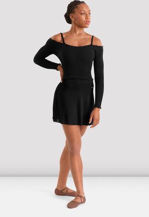 Bloch Ladies Mirella Adagio Mesh Skirt, Dusty Grey