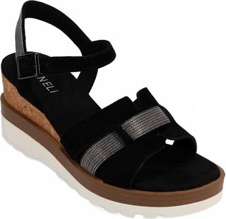Vaneli Womens Caitlin Wedge Sandals In Black