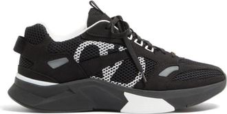 Valentino Garavani Mesh Sneakers - Heren - Sneakers - Zwart - 42 1/2 EU - Leer - Schoenen