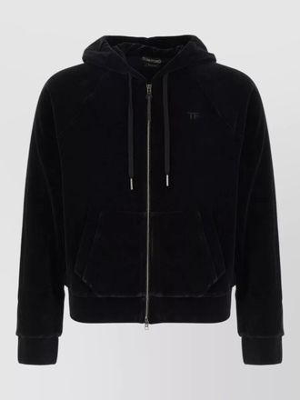 Tom Ford chenille hooded sweatshirt long sleeves kangaroo pocket