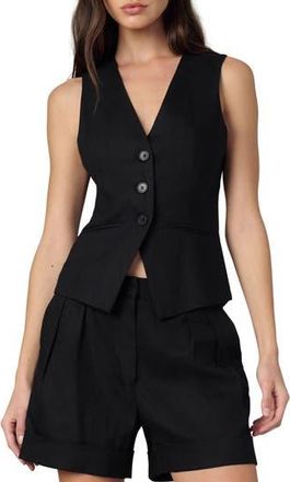 Joe's The Maeve Linen Blend Vest in Black at Nordstrom Rack, Size X-Small