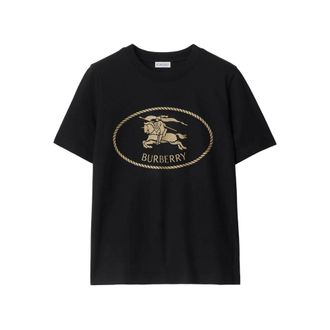 Burberry T Shirt Nero-Donna