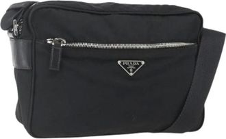 Prada Pre-owned Cross Body Bags, female, Black, Size: ONE SIZE Pre-owned Vintage Nylon Cross Body Bag