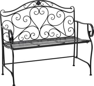 Wanderlust Deco Banco De Forja Negro 110x50x88
