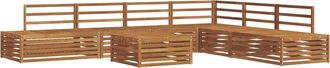 vidaXL 8 Uds. Conjunto De Sof&aacute;s De Exterior Madera De Acacia S&oacute;lida Vidaxl