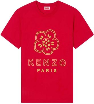 Kenzo Slim Fit Baumwoll-T-Shirt mit Boke Flower-Stickerei