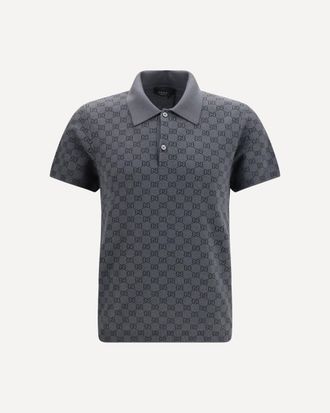 Gucci GG jacquard wool and silk Polo Shirt Male M